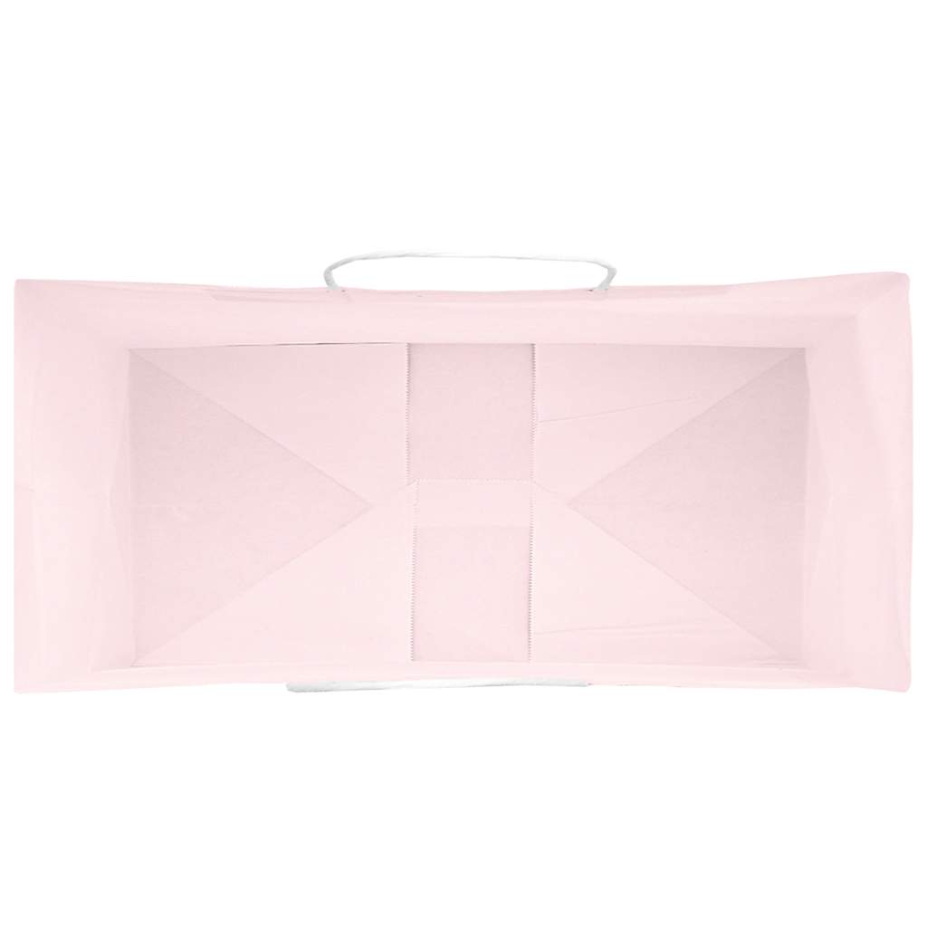 Papiertragetaschen 250 Stk. mit Henkeln Rosa 18x8x22 cm