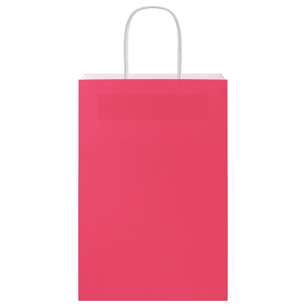 Papiertragetaschen 250 Stk. mit Henkeln Rosa 21x11x31 cm