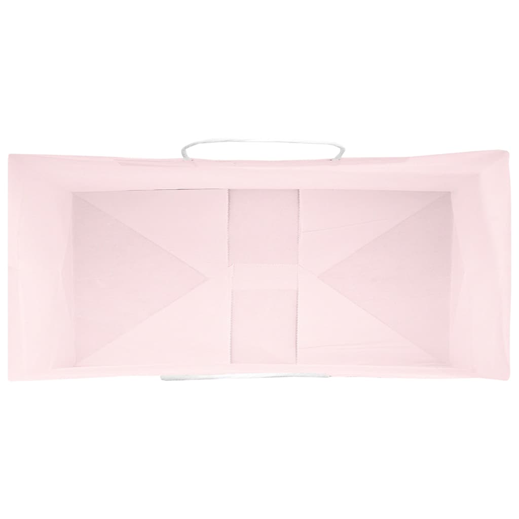 Paper carrier bags 250 pcs. with handles pink 26x12x35 cm