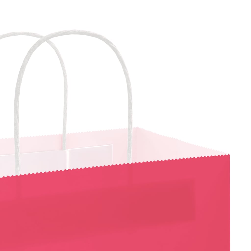 Paper carrier bags 250 pcs. with handles pink 26x12x35 cm