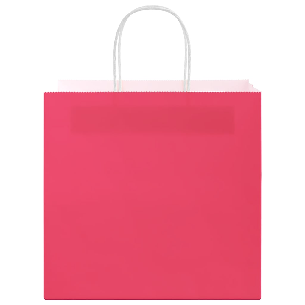Paper carrier bags 250 pcs. with handles pink 26x17x25 cm