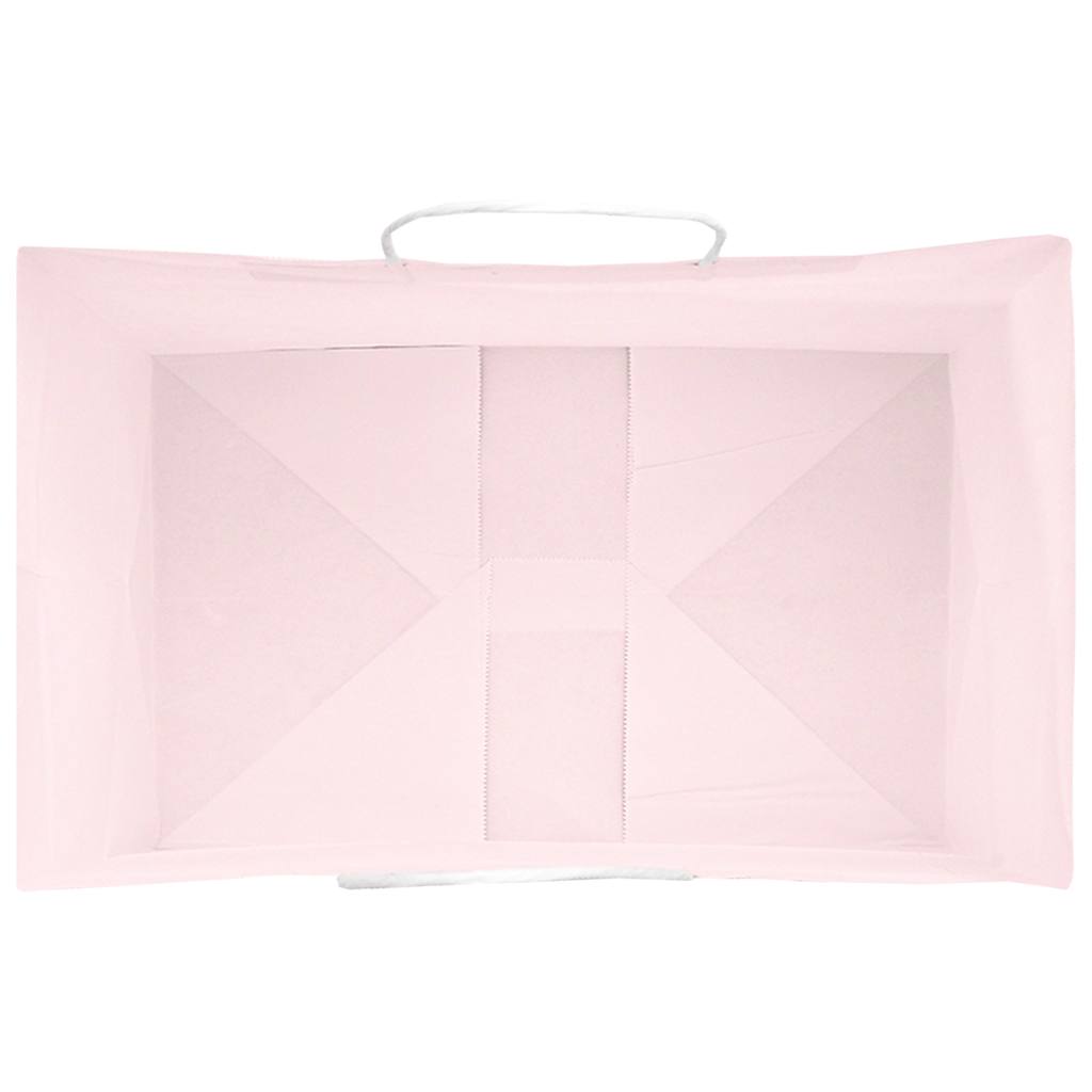 Paper carrier bags 250 pcs. with handles pink 26x17x25 cm