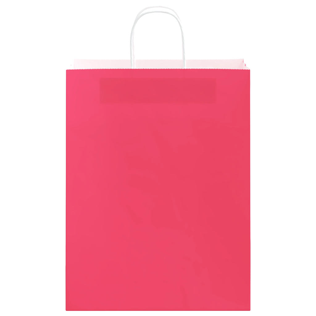 Papiertragetaschen 250 Stk. mit Henkeln Rosa 32x12x42 cm