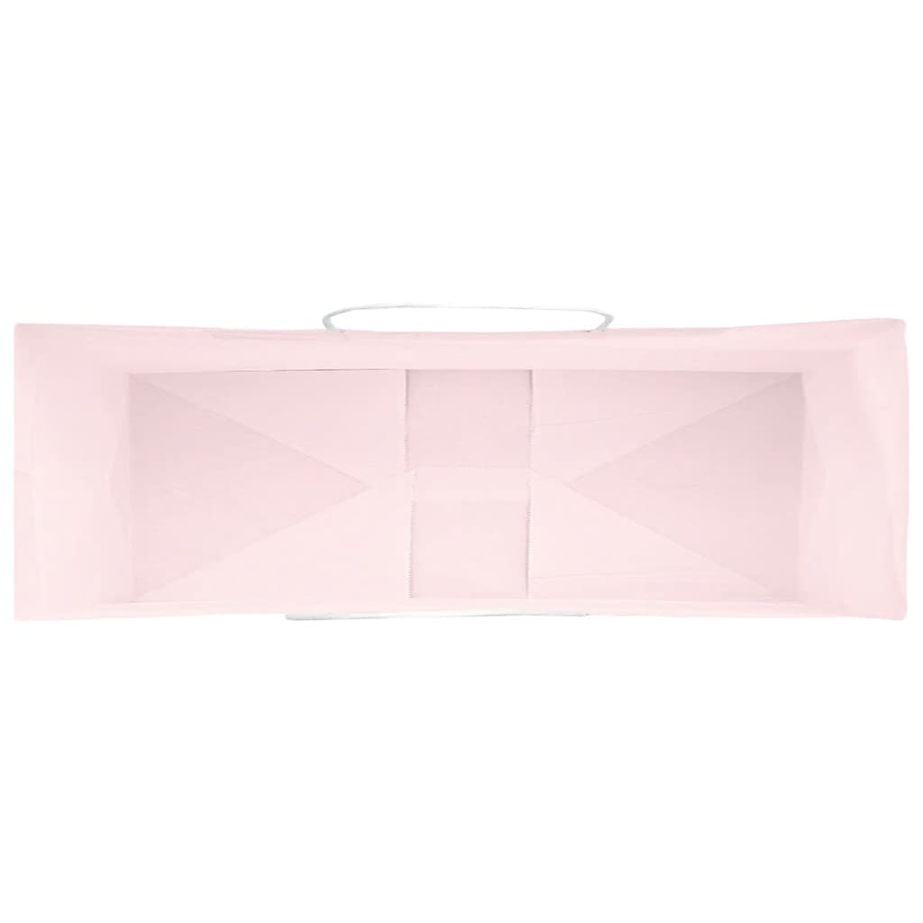 Papiertragetaschen 250 Stk. mit Henkeln Rosa 32x12x42 cm