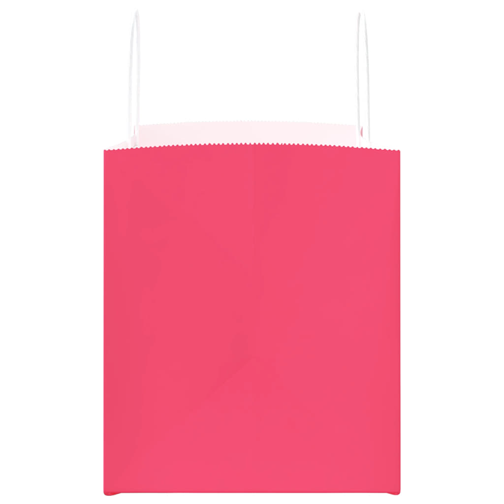 Paper carrier bags 250 pcs. with handles pink 32x22x24 cm