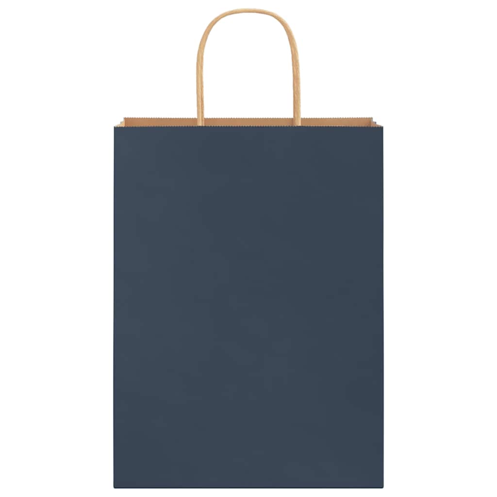 Papiertragetaschen 50 Stk. mit Henkeln Blau 26x12x35 cm