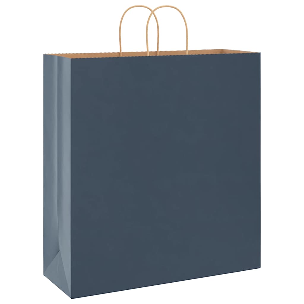 Papiertragetaschen 50 Stk. mit Henkeln Blau 45x17x48 cm