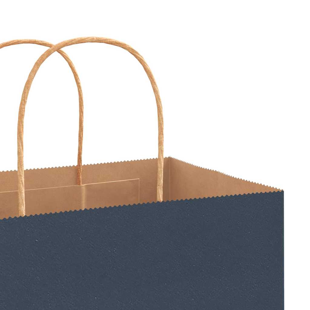 Papiertragetaschen 50 Stk. mit Henkeln Blau 45x17x48 cm