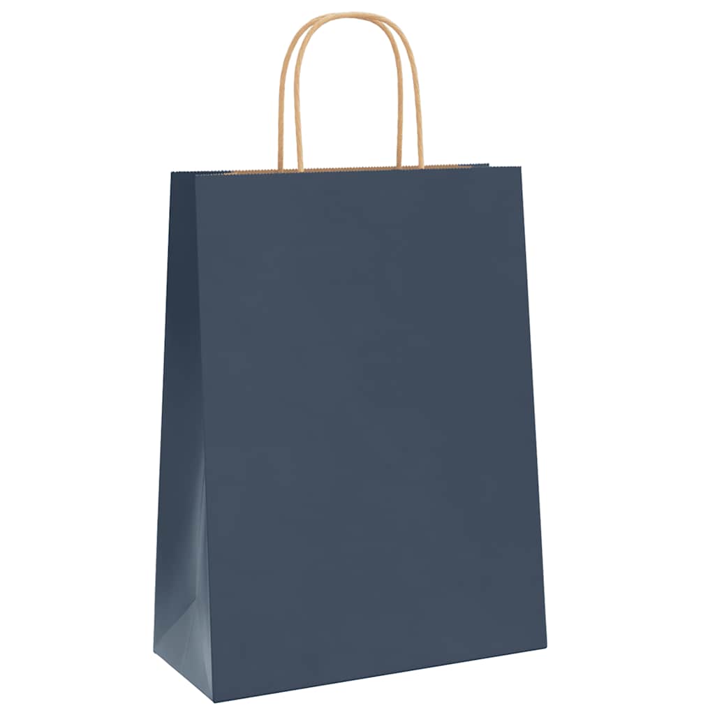 Paper carrier bags 250 pcs. with handles Blue 26x12x35 cm