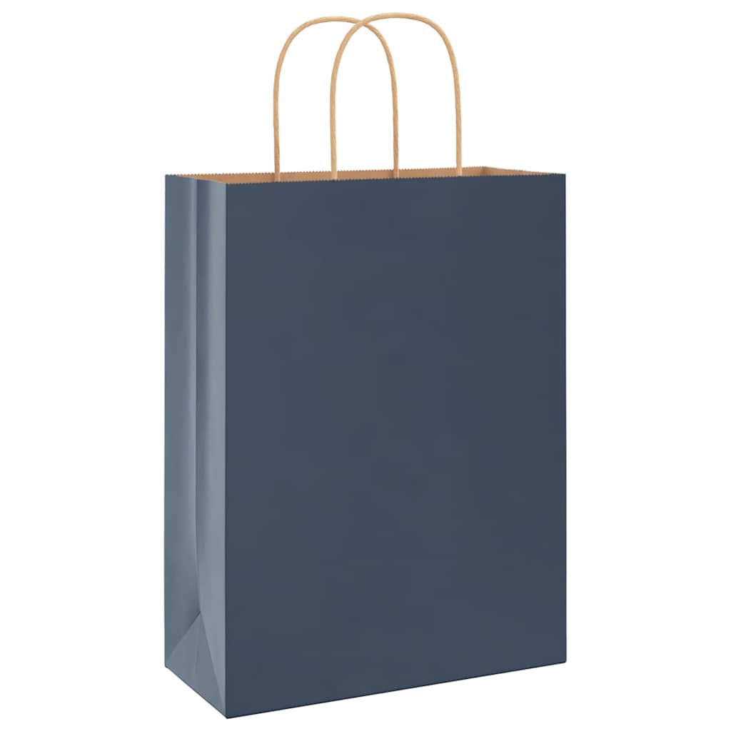 Paper carrier bags 250 pcs. with handles Blue 26x12x35 cm