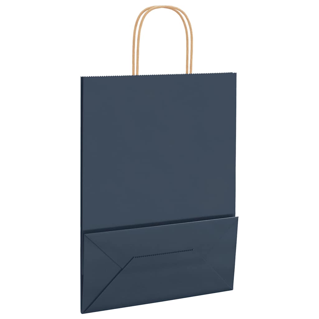 Paper carrier bags 250 pcs. with handles Blue 26x12x35 cm
