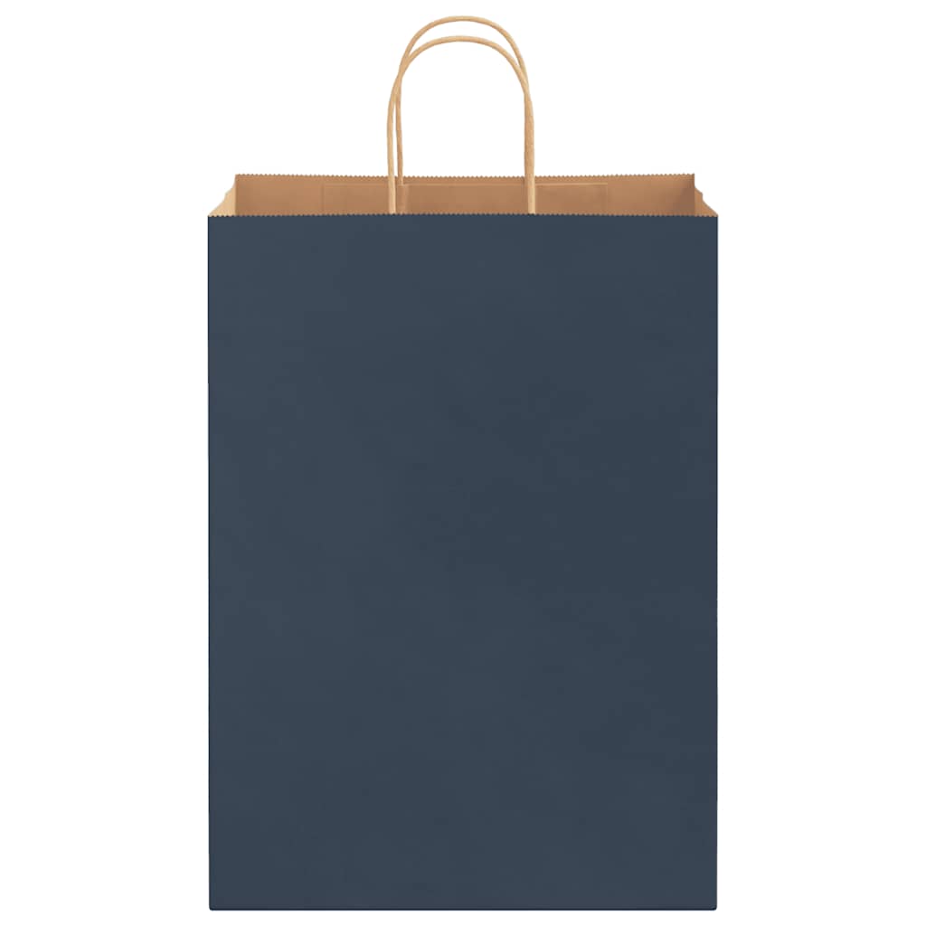 Paper carrier bags 250 pcs. with handles blue 32x17x44 cm