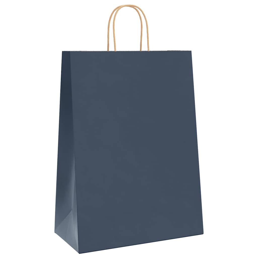 Paper carrier bags 250 pcs. with handles blue 32x17x44 cm