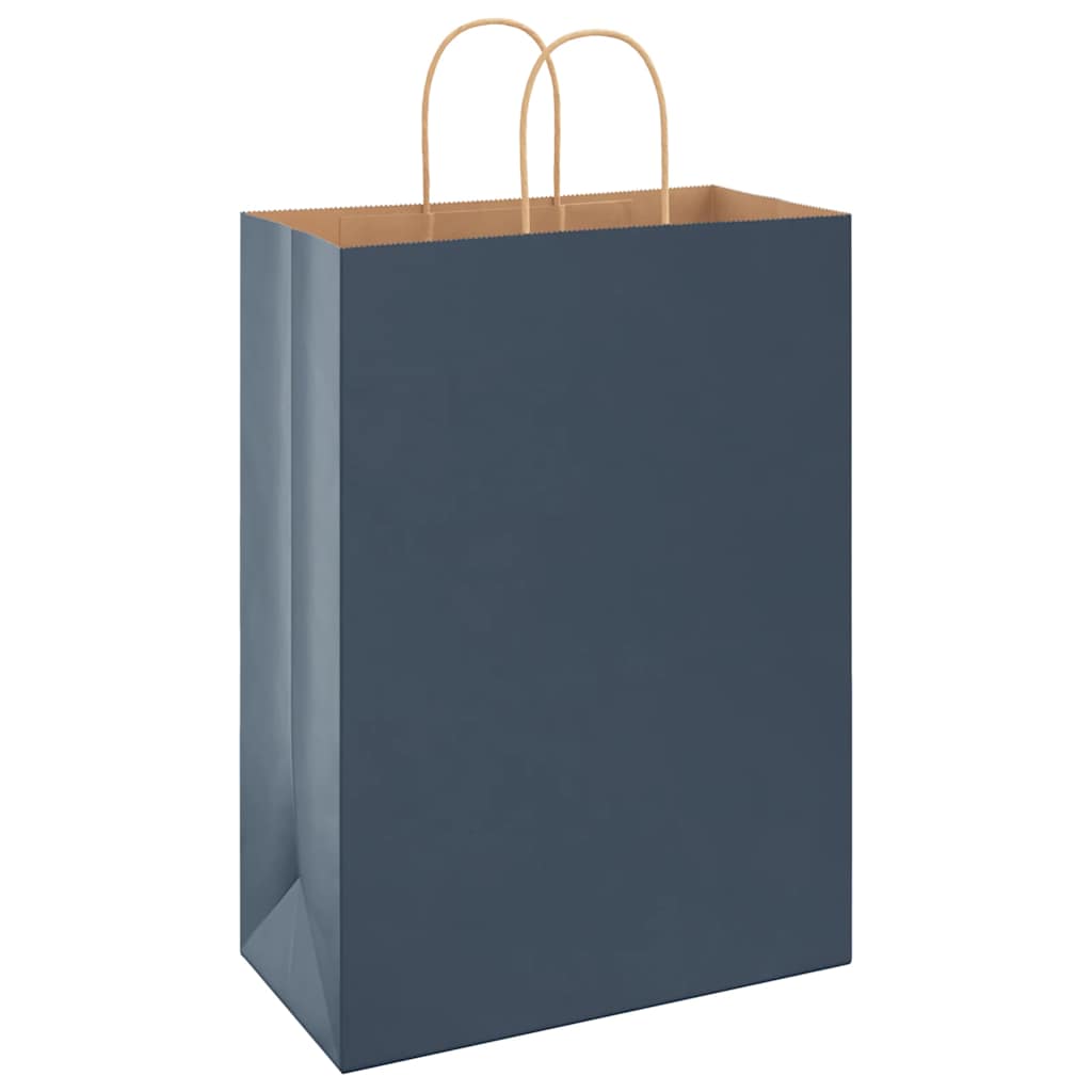 Paper carrier bags 250 pcs. with handles blue 32x17x44 cm