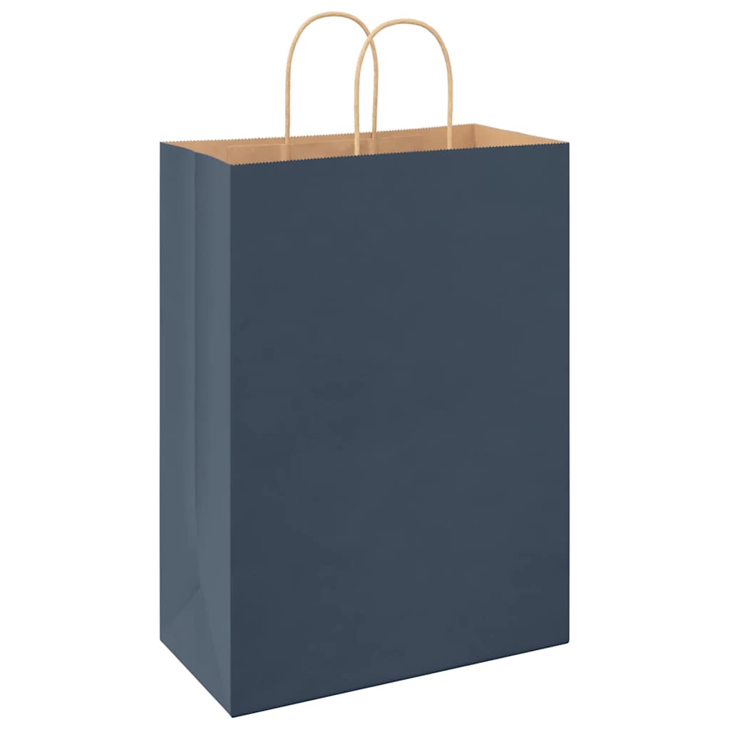 Paper carrier bags 250 pcs. with handles blue 32x17x44 cm