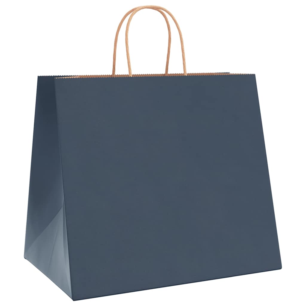 Paper carrier bags 250 pcs. with handles blue 32x22x28 cm