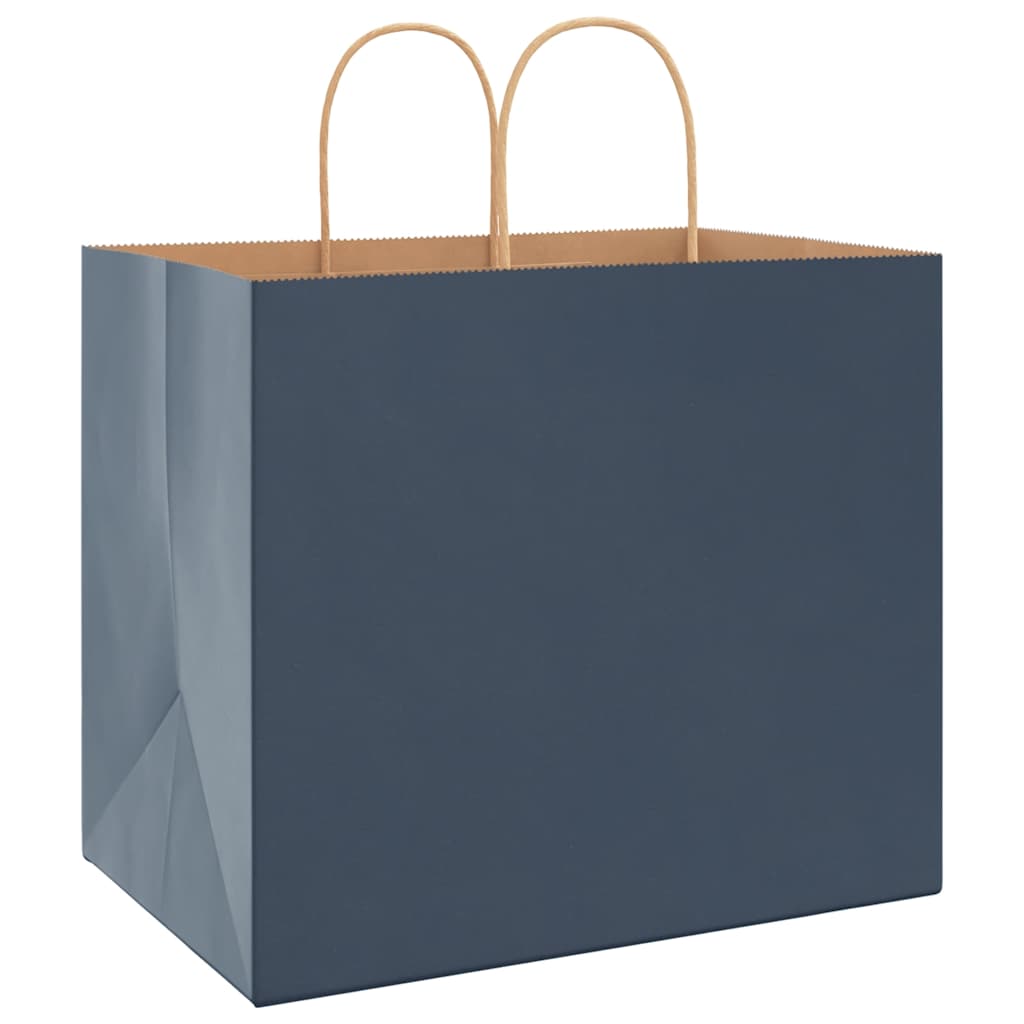 Paper carrier bags 250 pcs. with handles blue 32x22x28 cm