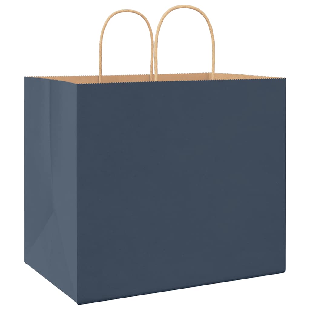 Paper carrier bags 250 pcs. with handles blue 32x22x28 cm