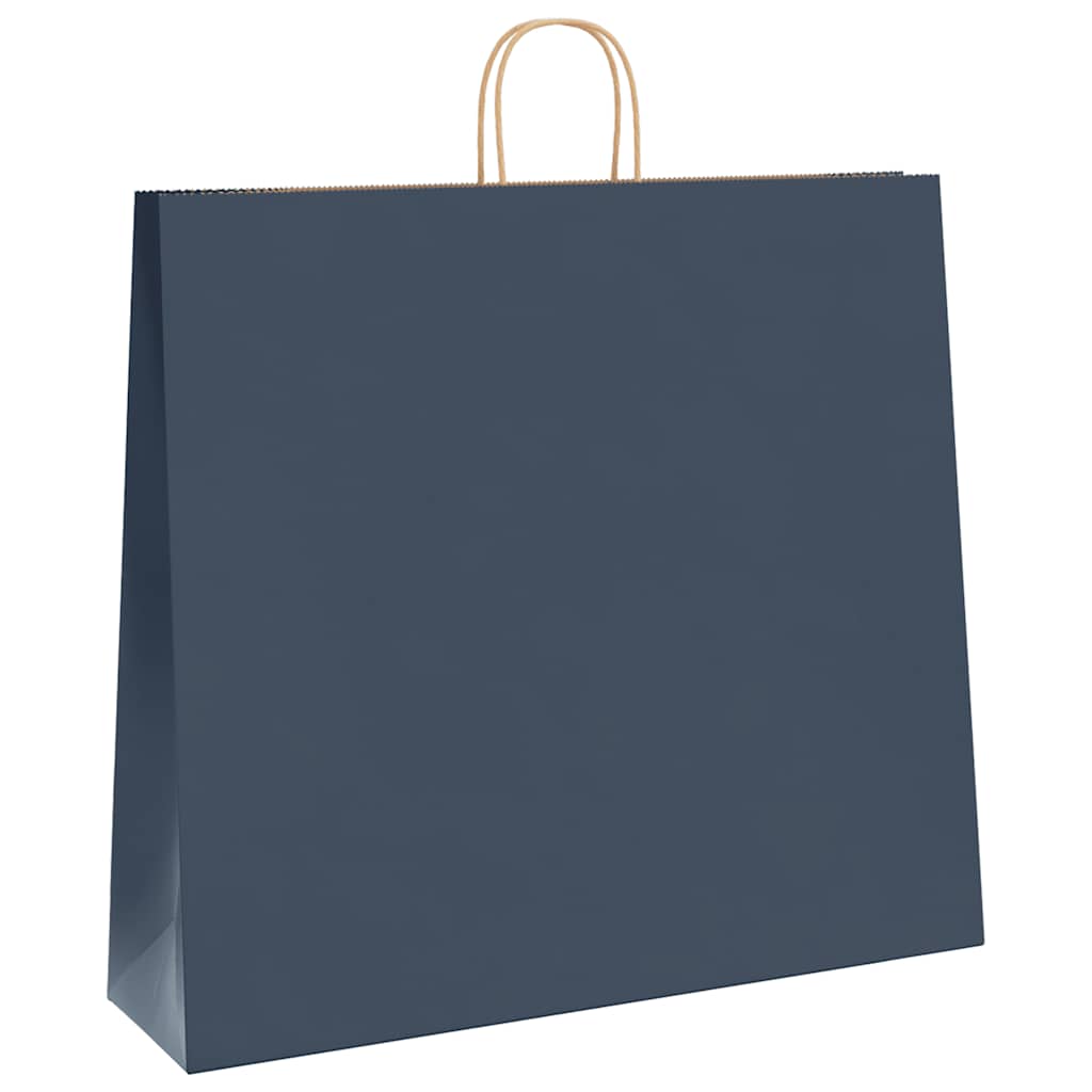 Paper carrier bags 250 pcs. with handles blue 54x15x49 cm