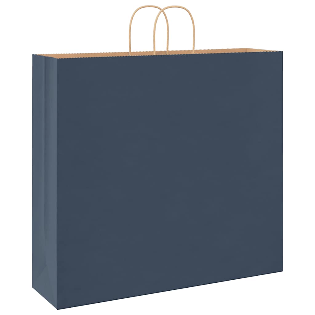 Paper carrier bags 250 pcs. with handles blue 54x15x49 cm