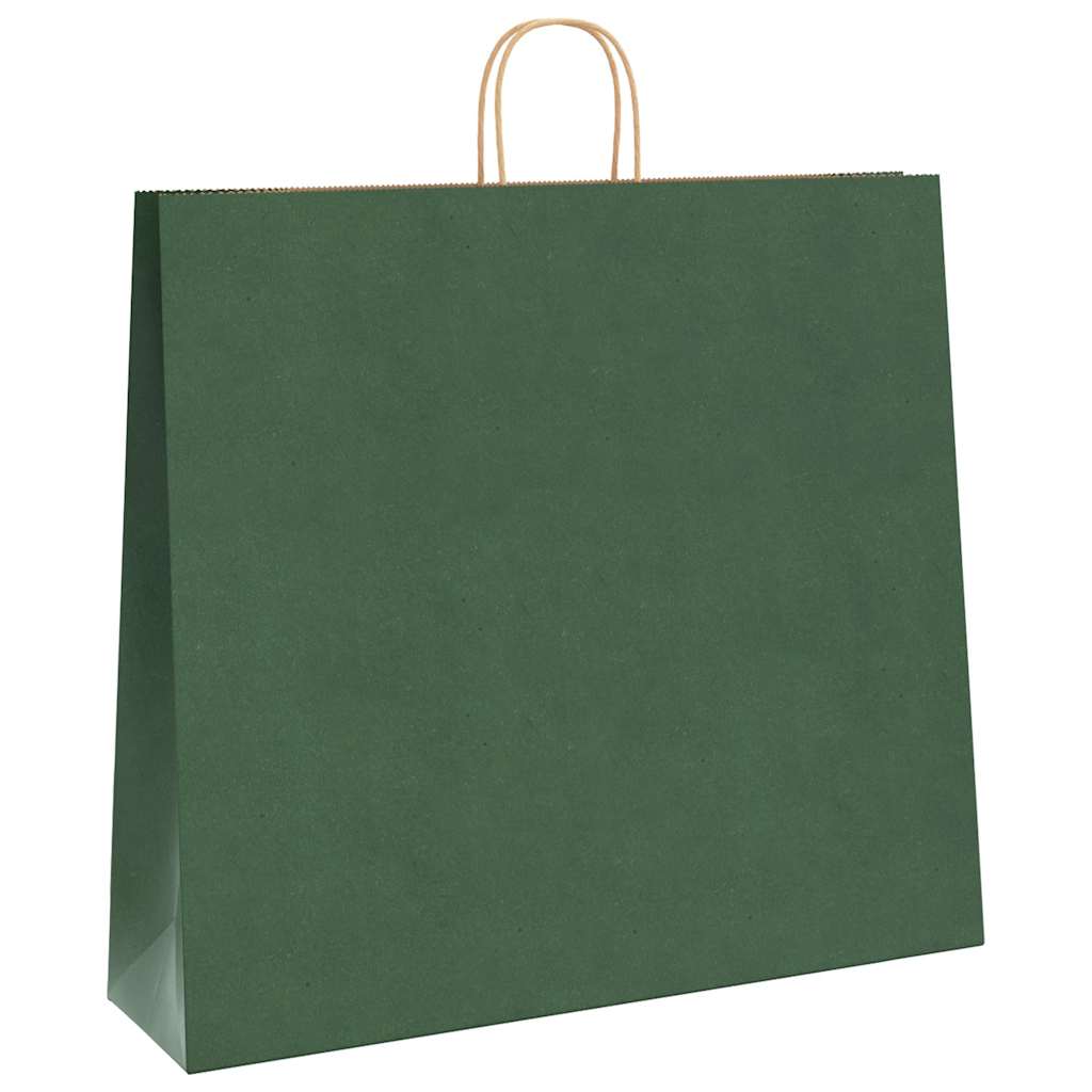 Paper carrier bags 50 pcs. with handles Green 54x15x49 cm