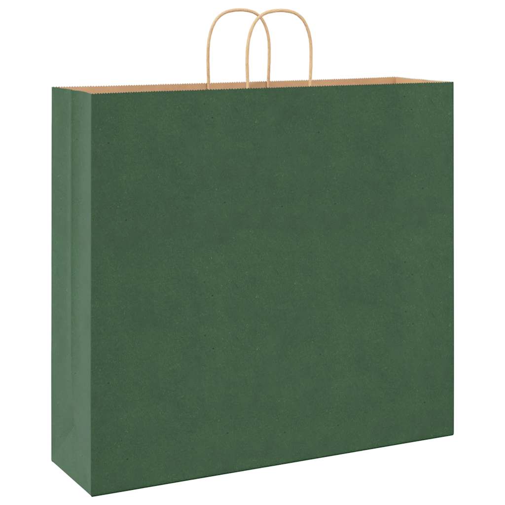 Paper carrier bags 50 pcs. with handles Green 54x15x49 cm