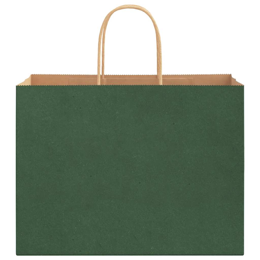 Paper carrier bags 250 pcs. with handles Green 32x17x25 cm