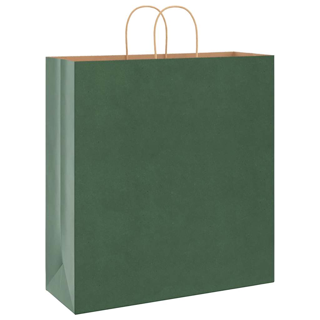 Paper carrier bags 250 pcs. with handles Green 45x17x48 cm