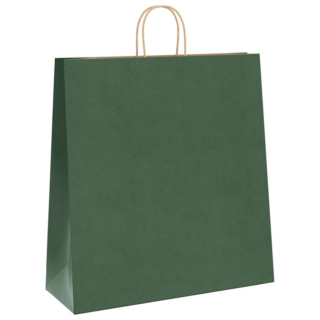 Paper carrier bags 250 pcs. with handles Green 45x17x48 cm
