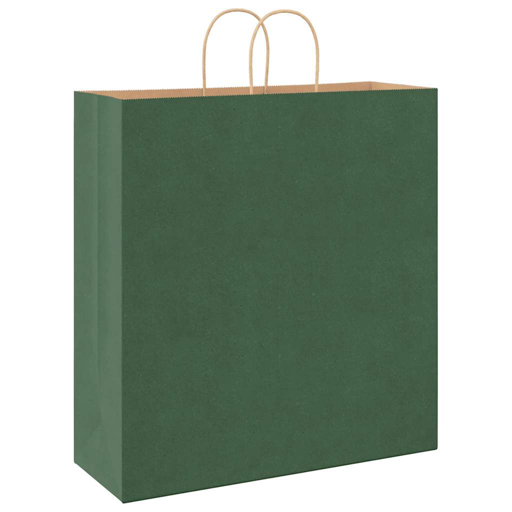 Paper carrier bags 250 pcs. with handles Green 45x17x48 cm