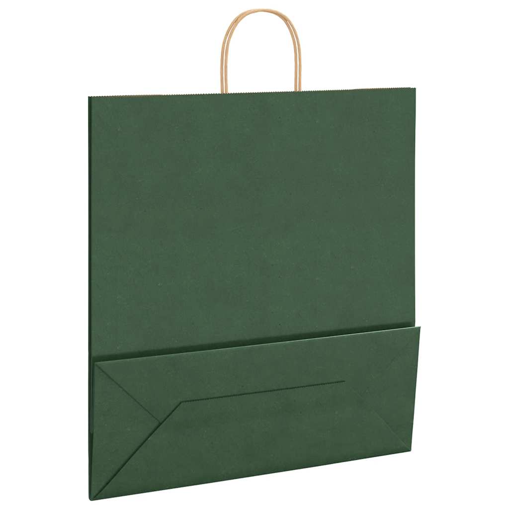 Paper carrier bags 250 pcs. with handles Green 45x17x48 cm