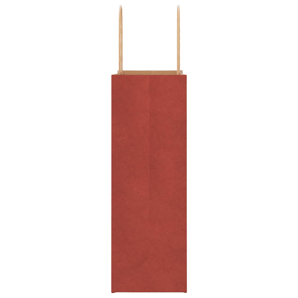 Papiertragetaschen 50 Stk. mit Henkeln Rot 21x11x31 cm