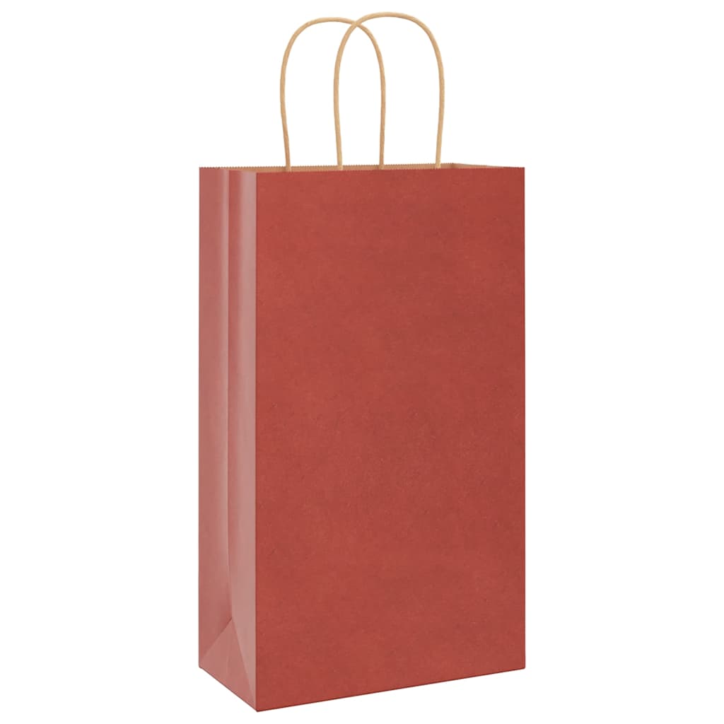 Papiertragetaschen 50 Stk. mit Henkeln Rot 21x11x36 cm
