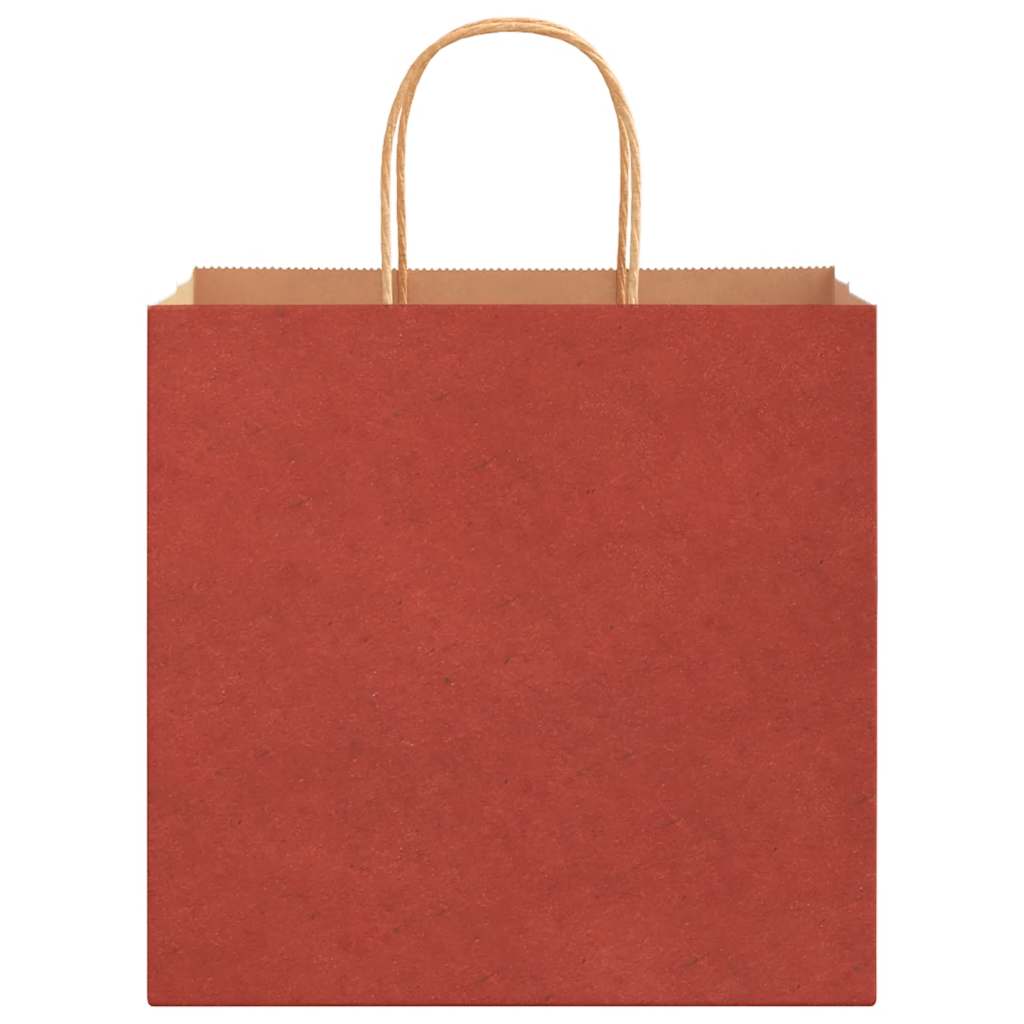 Papiertragetaschen 50 Stk. mit Henkeln Rot 26x17x25 cm