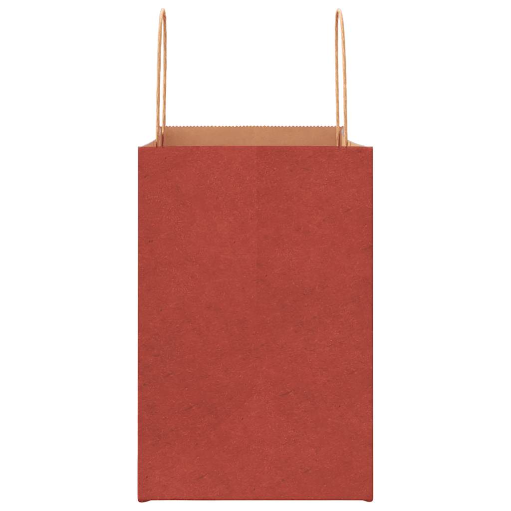 Papiertragetaschen 50 Stk. mit Henkeln Rot 26x17x25 cm
