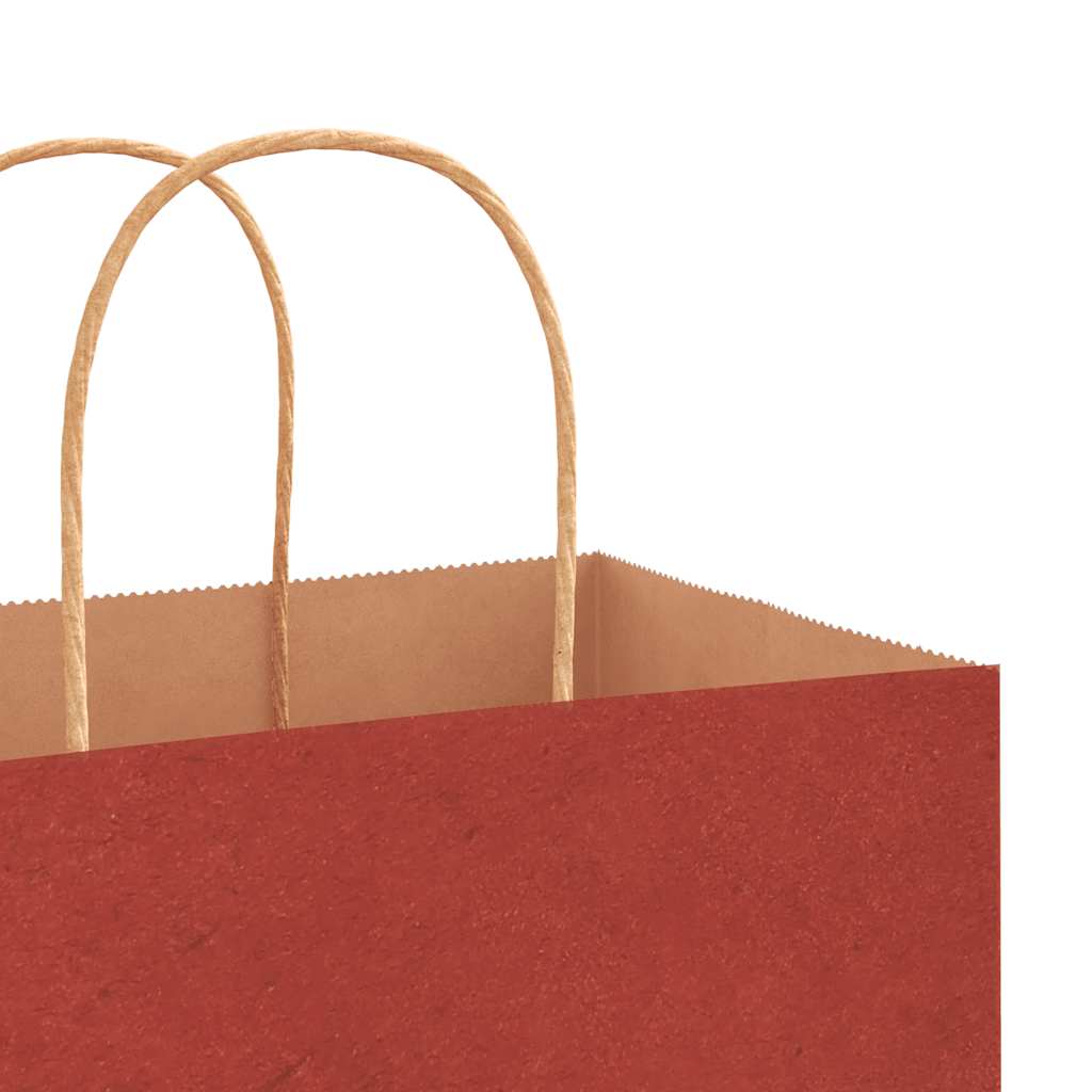 Papiertragetaschen 50 Stk. mit Henkeln Rot 26x17x25 cm