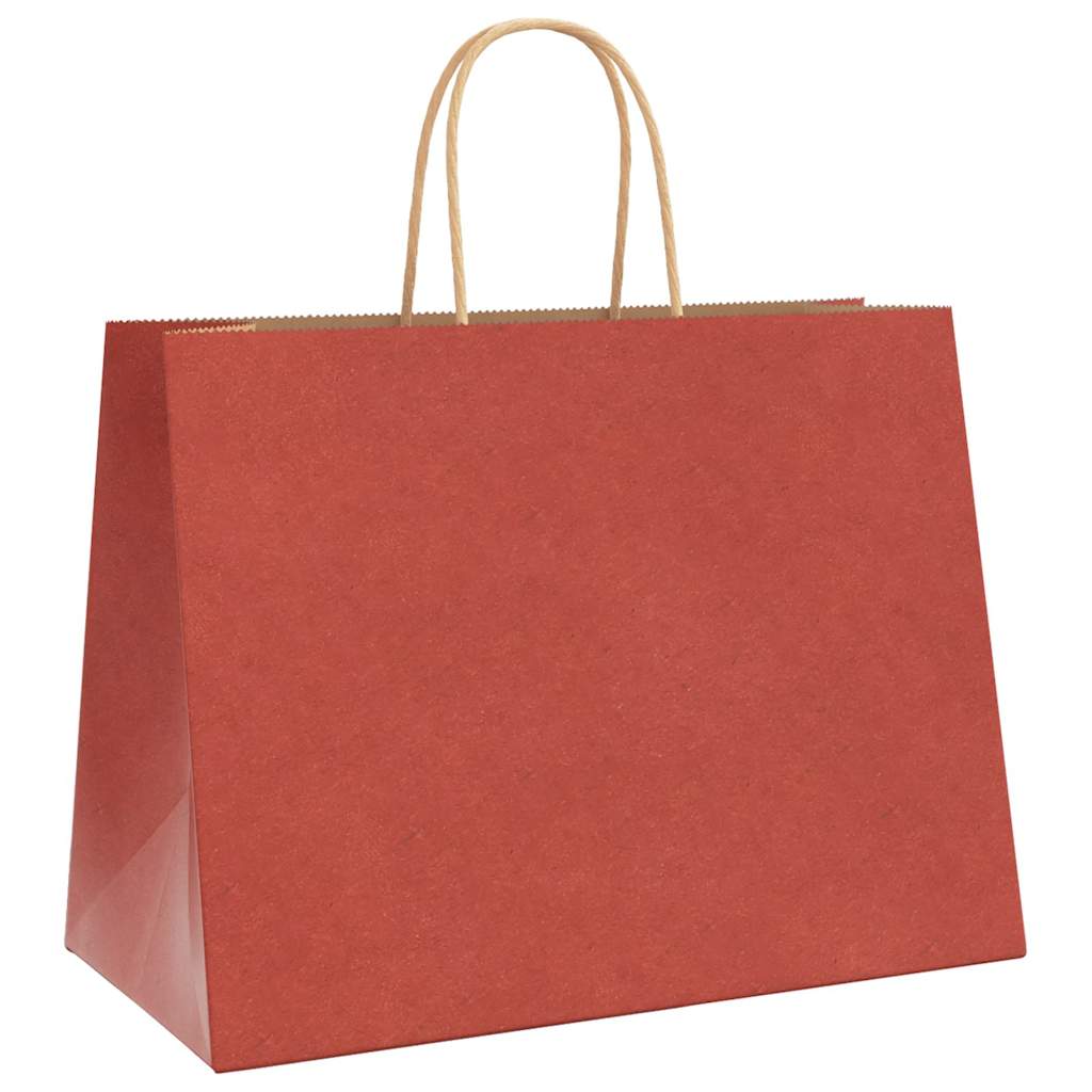 Papiertragetaschen 50 Stk. mit Henkeln Rot 32x17x25 cm