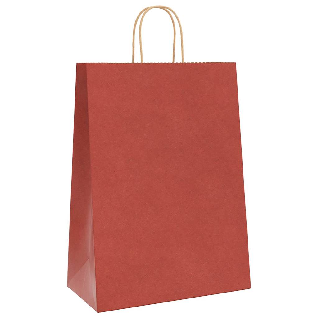 Papiertragetaschen 50 Stk. mit Henkeln Rot 32x17x44 cm