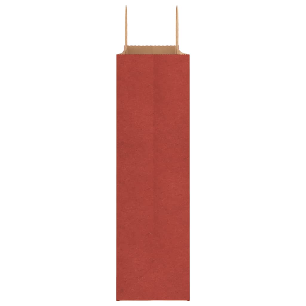 Papiertragetaschen 50 Stk. mit Henkeln Rot 54x15x49 cm