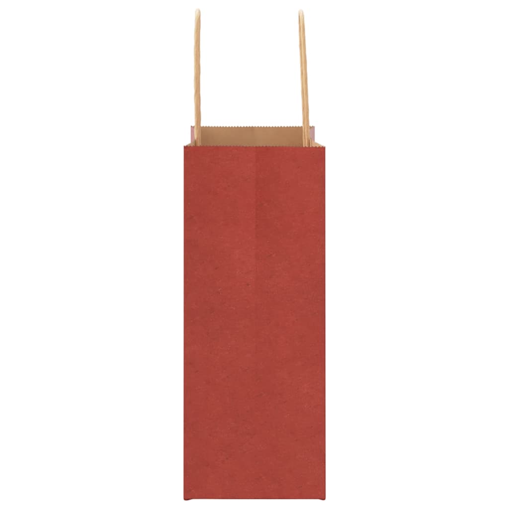 Papiertragetaschen 250 Stk. mit Henkeln Rot 15x8x21 cm