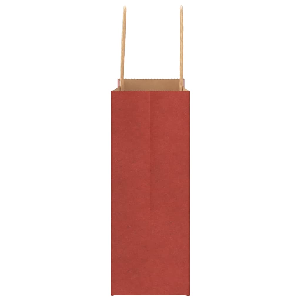 Paper carrier bags 250 pcs. with handles red 18x8x22 cm