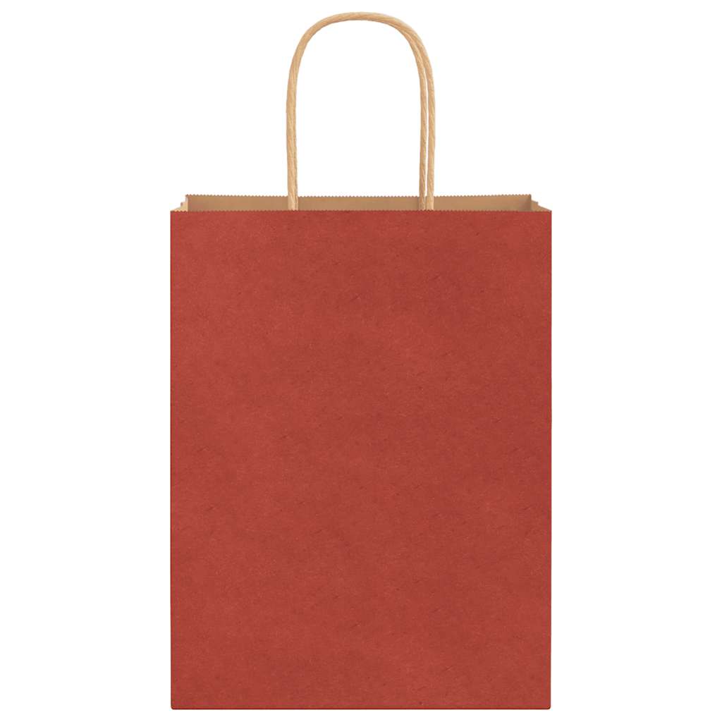 Papiertragetaschen 250 Stk. mit Henkeln Rot 21x11x28 cm