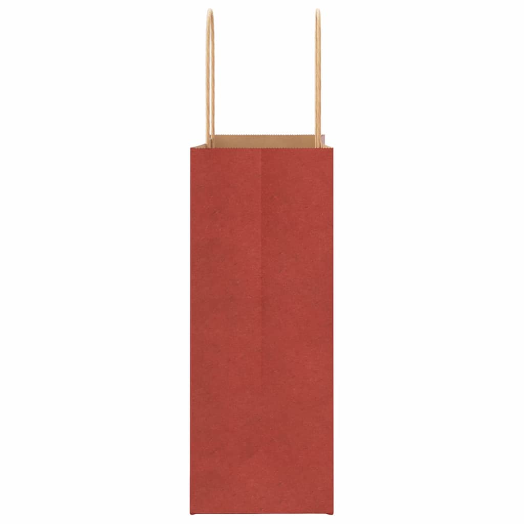 Papiertragetaschen 250 Stk. mit Henkeln Rot 21x11x28 cm