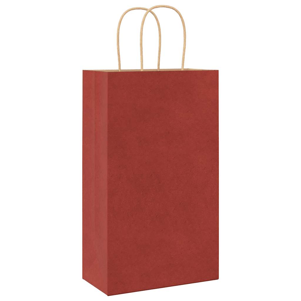 Papiertragetaschen 250 Stk. mit Henkeln Rot 21x11x36 cm