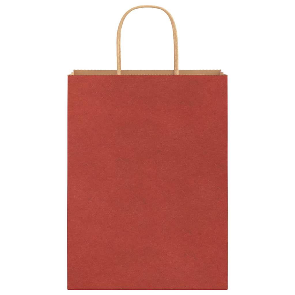 Papiertragetaschen 250 Stk. mit Henkeln Rot 26x12x35 cm