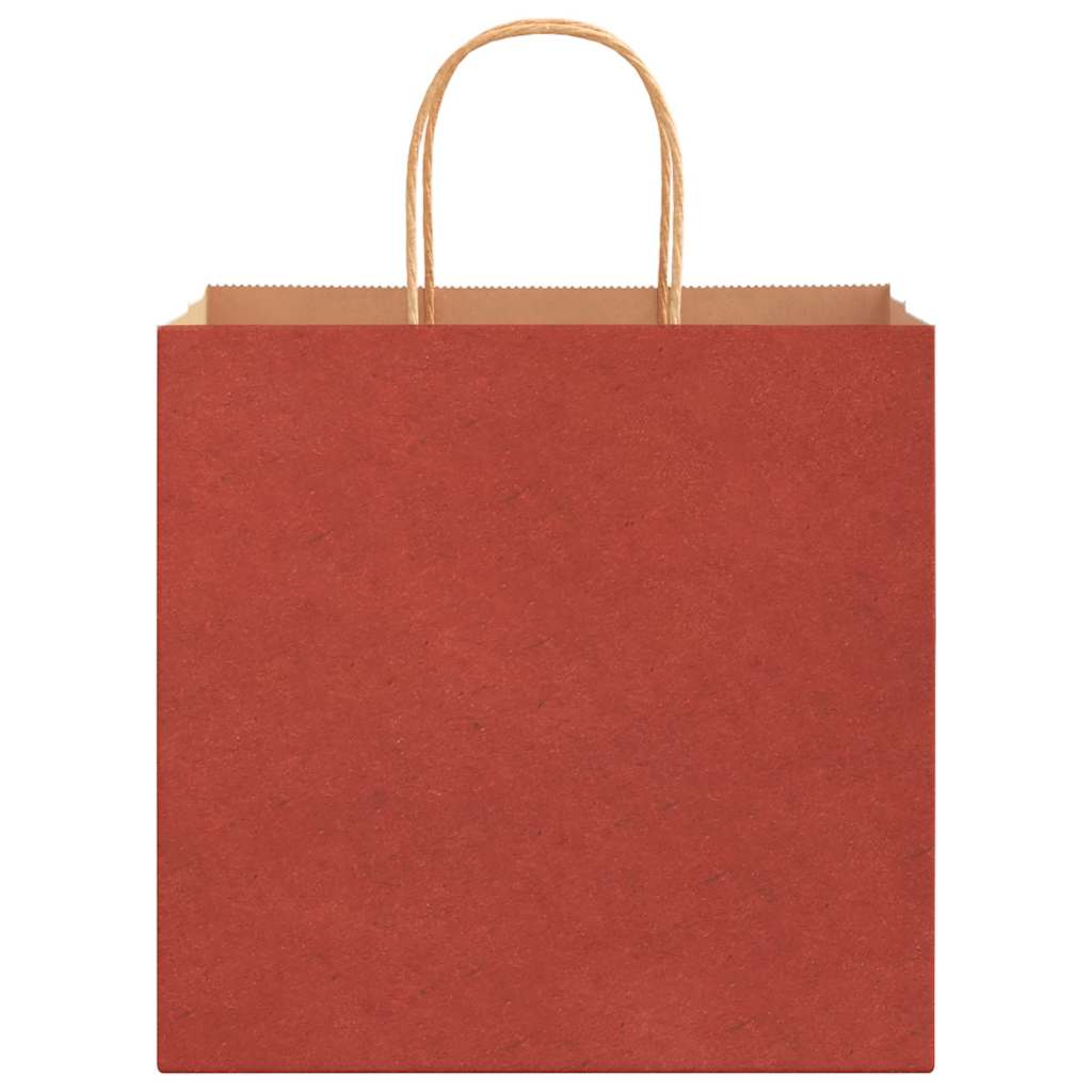 Papiertragetaschen 250 Stk. mit Henkeln Rot 26x17x25 cm