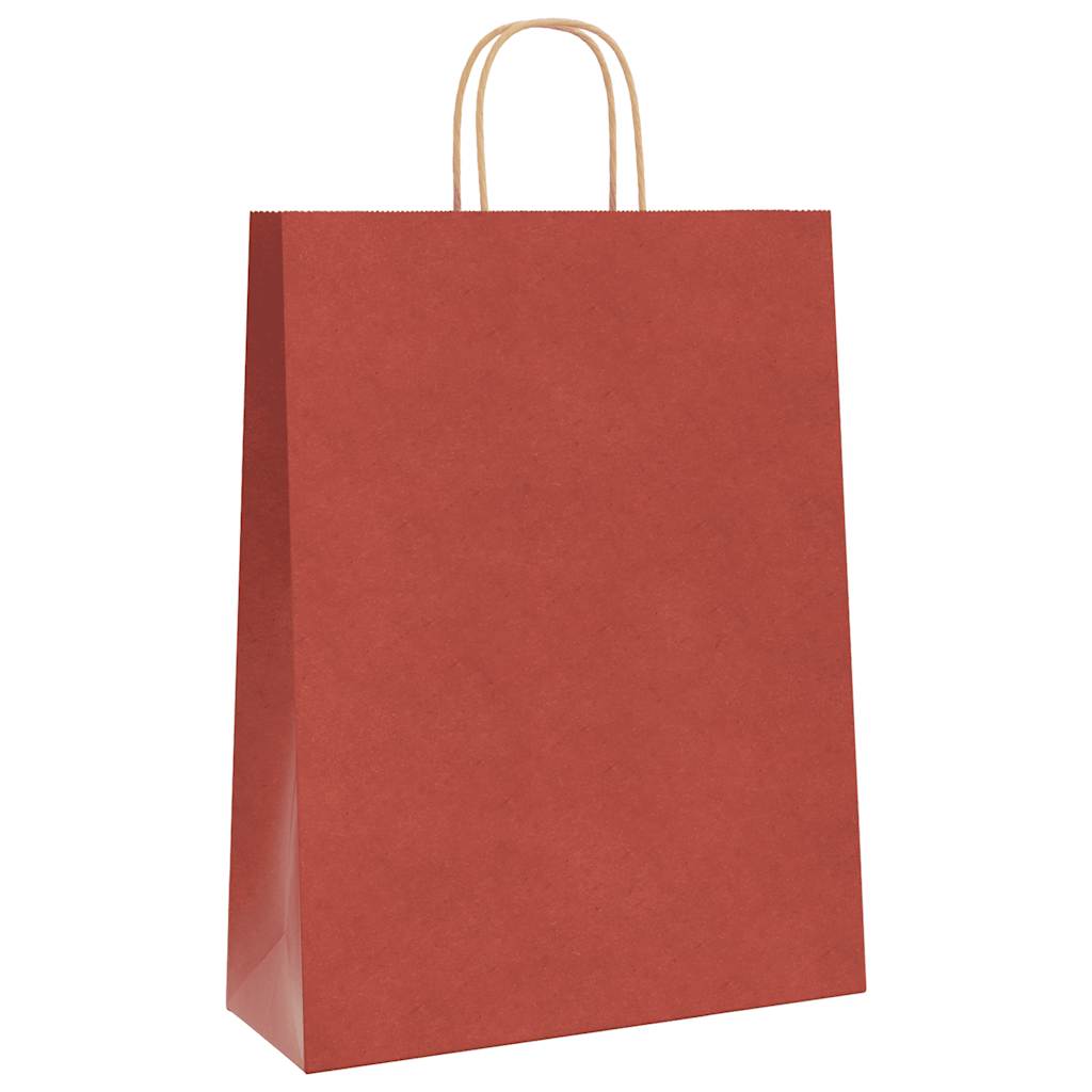 Papiertragetaschen 250 Stk. mit Henkeln Rot 32x12x42 cm