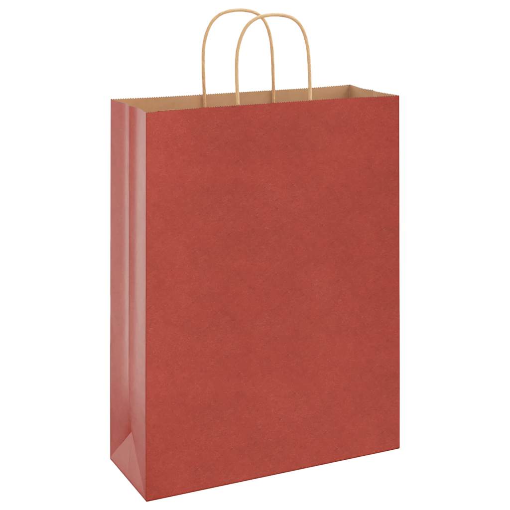 Papiertragetaschen 250 Stk. mit Henkeln Rot 32x12x42 cm