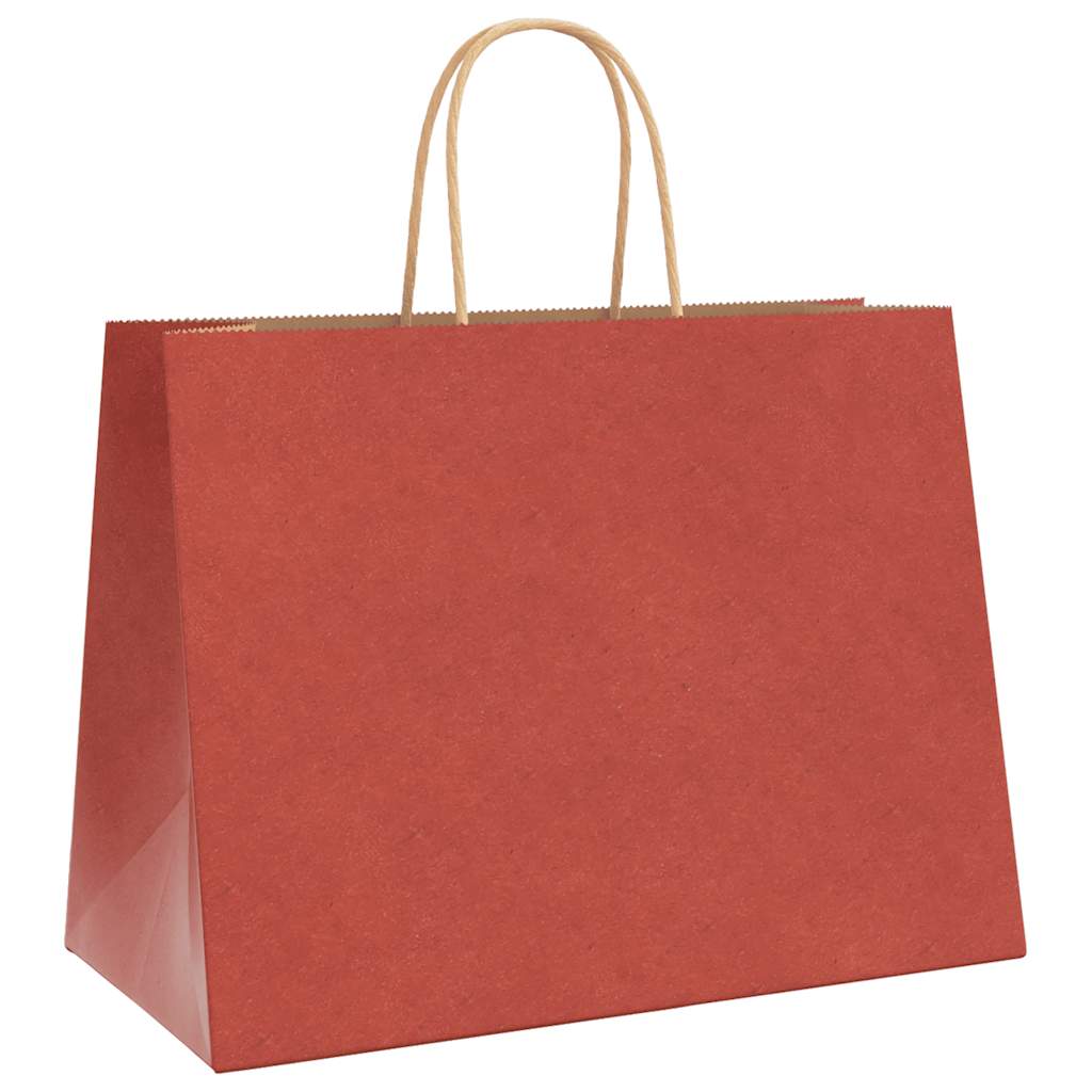 Paper carrier bags 250 pcs. with handles red 32x17x25 cm