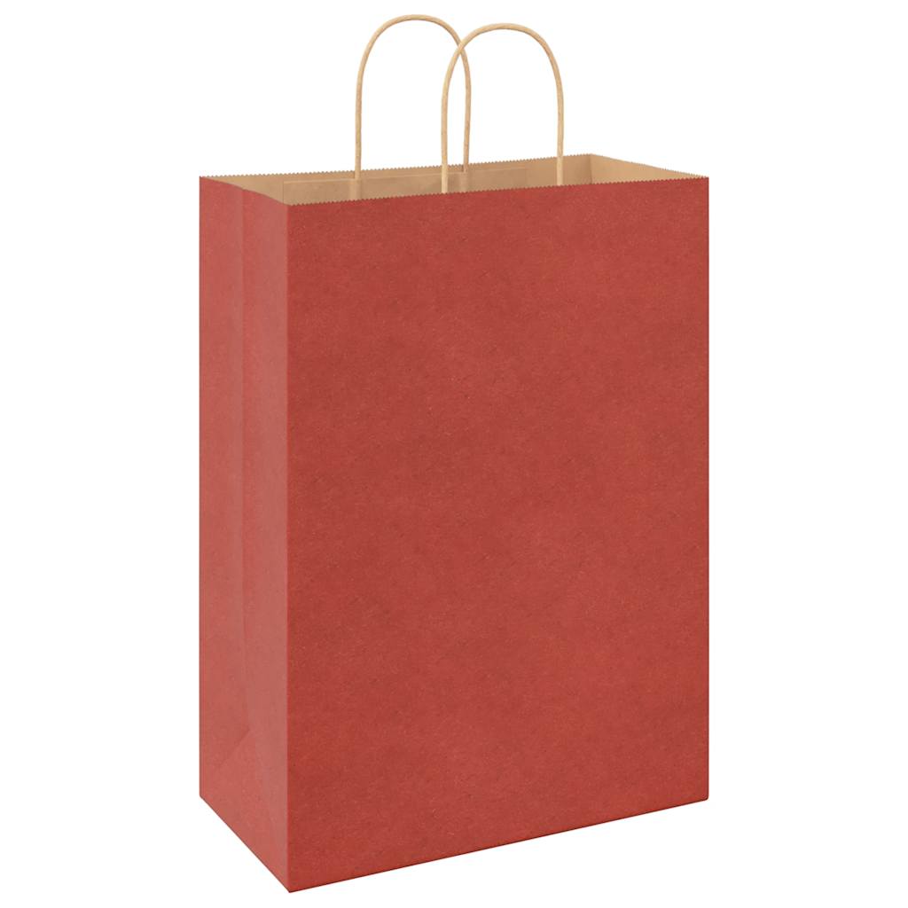 Papiertragetaschen 250 Stk. mit Henkeln Rot 32x17x44 cm